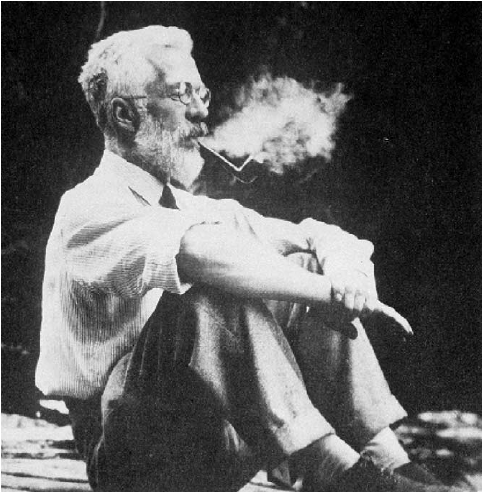 Ronald Fisher enjoying a pipe